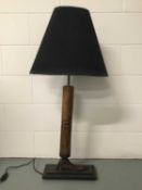 Cobblers Workshop Shoe Lath Tool lamp, 75.5cm on 15cm x 35cm base