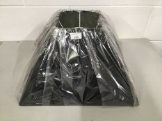 Black tapered square lamp shade, 45.5cm square x 25cm high