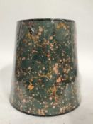 Green marbled paper tapered lamp shade, 36cm high