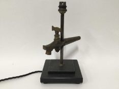 Beer Barrel Tap lamp, 28cm, on 15cm base