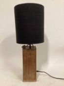 French Petrol Can lamp with shade, 65cm high including shade, can base 12cm x 14cm