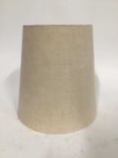 Cream wrinkled linen tapered shade, 36cm high