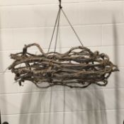 Large Authentic French Vine hanging light (without light fittings) 70cm across