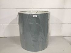 Blue linen drum lamp shade, 41cm high