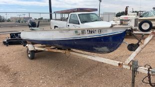 Fishing boat. W/15hp Suzuki engine