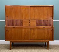JOHANNES ANDERSON FOR ULDUM MOBELFABRIK: Danish teak cabinet, c. 1960s, fitted three registers of