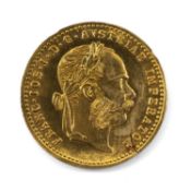 AUSTRIAN GOLD ONE DUCAT COIN, 1915, 3.5gms Provenance: private collection Cardiff Comments: good