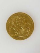 GEORGE V GOLD SOVEREIGN, 1912, 8.0g Provenance: Private collection Gwynedd Commenst: slightly