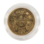 TURKISH BELIEVED MAHMUD II 1/2 HAYRIYE GOLD COIN, c. 1828, 1.0gms Provenance: private collection