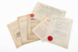 ANTIQUE WELSH PRINTED DOCUMENTS, including 1882 Ordinary Appretcice Indenture, 1901 Port Pilot's