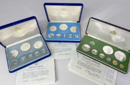 FRANKLIN MINT BELIZE & GUYANA PROOF SETS, comprising Belize 1974 & 1975, Guyana 1976 (3) Provenance: