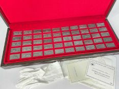 JOHN PINCHES 'GREAT BRITISH LOCOMOTIVES', c. 1975, set no. 1640, comprising 50 decorated pewter