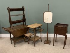 ANTIQUE & LATER OCCASIONAL FURNITURE PARCEL (5), comprising Georgian mahogany tray top night
