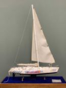 LIVERPOOL 08 SCALE MODEL SAILING CLIPPER, Round the World Yacht Race 05-06, mahogany and velvet