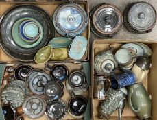 COLLECTION OF MISCELLANEOUS STUDIO POTTERY, to include tureens and covers, coffee and teapots,
