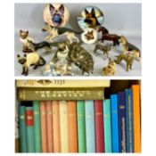MIXED GROUP OF CERAMICS & BOOKS, some related to German Shepherd dogs, including Dog Breed