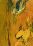 ‡ TOM NASH (Welsh 1931-2013) gouache - abstract study, titled verso 'Yellow Blue High', signed lower