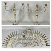 EPNS & OTHER TABLEWARE comprising 52 piece Dixon cutlery set, 24 George Gill & Sons knives, pair