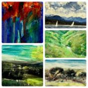 GROUP OF CONTEMPORARY PAINTINGS, Pat Niemira 3 x watercolours, 