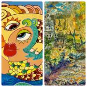 CONTEMPORARY ART, Jax (British born 1960) abstract watercolour, titled 