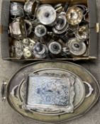 MIXED EPNS TEA WARE / SERVING TRAYS ETC. Provenance: private collection Conwy