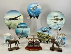 GROUP OF MAINLY AVIATION COLLECTABLES including The Bradford Exchange 70th Anniversary Lancaster