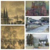 VARIOUS ARTISTS COLLECTION OF PAINTINGS & PRINTS, including Colley (20th century) watercolour,