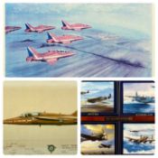 GROUP OF WORLD WAR II RAF ITEMS Anthony Nicholls limited edition (8/20) colour print titled 