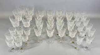 WATERFORD CRYSTAL LISMORE PATTERN DRINKING GLASSWARE, lot includes 20 x white wine glasses, 12 x