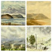 VARIOUS ARTISTS, four watercolours, Pete Hollis watercolour titled verso 