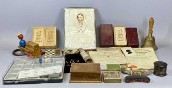 GROUP OF COLLECTABLES including three French Staunton boxwood chess sets by House Martin, a