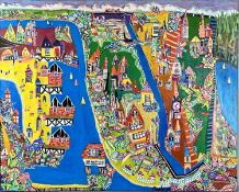 ‡ DANIEL MEAKIN (British Contemporary) mixed media on canvas - 