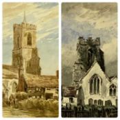 ‡ REV. JOHN LOUIS PETIT (British 1801 - 1868) watercolours a pair - entitled verso 