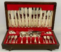 OAK CASED CANTEEN OF CUTLERY, Insignia plate, 78 pieces plus two additional other Provenance: