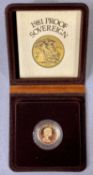 QUEEN ELIZABETH II 1981 GOLD PROOF FULL SOVEREIGN, protective plastic capsule, original presentation