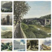 MIXED PAINTINGS & PRINTS COLLECTON (8), ALAN KING oil on board - title label verso 