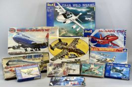 REVELL / ETHICS / ITALERI / HELLER: TWELVE BOXED SCALE MODEL KITS, passenger and military