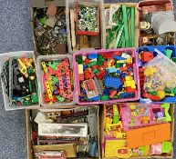 LARGE QUANTITY COLLECTABLES including marbles, Lego, model train accessories etc. contained in 10