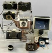COLLECTION OF CAMERAS AND ACCESSORIES including a Coronet 