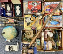 BOXED GAMES, WORLD GLOBE, PAINTED MINIATURE ROCKING HORSE, TINS, ORNAMENTAL WEAR etc. Provenance: