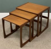 G-PLAN TEAK NEST OF THREE TABLES, 49 (h) x 54 (w) x 43cms (d) Provenance: private collection