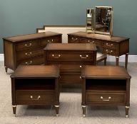STAG BEDROOM FURNITURE PARCEL, bedside cabinets a pair, 57 (h) x 64 (w) x 46cms (d), headboard,