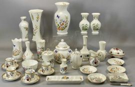 AYNSLEY CHINA, a collection of Cottage Garden, Pembroke and Wild Tudor vases, lidded pots and