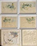 VARIOUS ARTISTS, WALLACE HULLEY four colour prints - entitled 