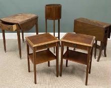 FURNITURE GROUP to include a pair of single drawer side tables with base shelf, 62 (h) x 41.5 (w)