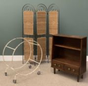 THREE FURNISHING ITEMS including mid-Century tea trolley frame (shelves missing), 86 (h) x 79 (w)