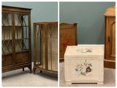 VINTAGE & LATER OCCASIONAL FURNITURE ITEMS, comprising China display cabinet example with oak two