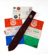 GROUP OF INTERNATIONAL FOOTBALL PROGRAMS & 1966 ITEMS, comprising Wales vs. Scotland program, 3rd