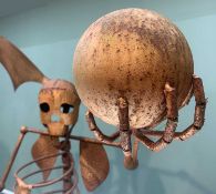 STRIKING PAINTED METAL 'GRIM REAPER' SCULPTURE, 212cms (h) Provenance: private collection