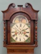 VICTORIAN MAHOGANY LONGCASE CLOCK by Robert T Roberts, Bangor, eight day movement with rolling
